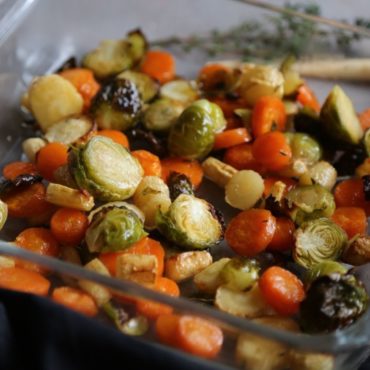 Brussels Sprouts and Root Vegetables Warm Winter Salad